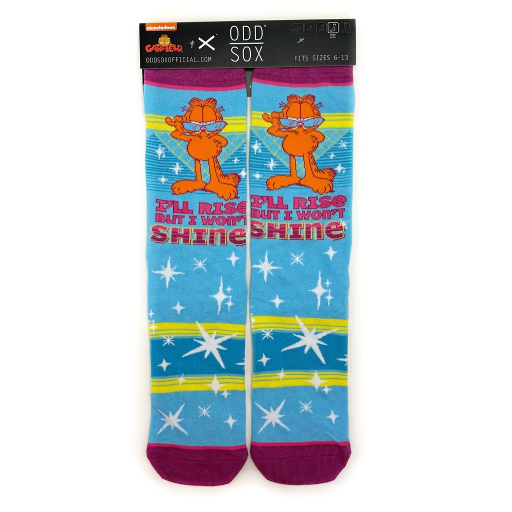 Odd Sox Garfield Crew Socks Mens Womens Nickelodeon Retro 80s 90s Fun Gift